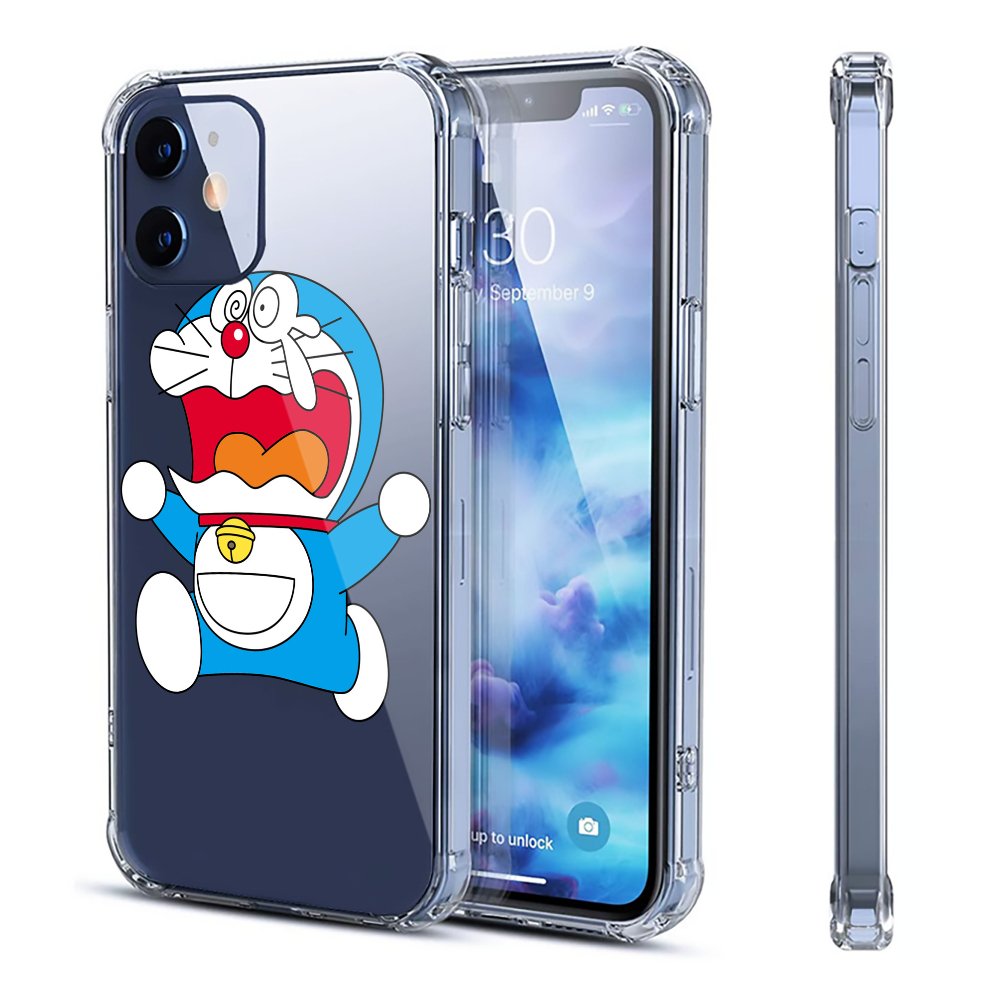 （画像用） ドラえもん Doraemon 【iPhone 12シリーズ対応】透明スマホケース（クリアソフトケース）